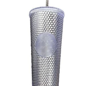 Starbucks 2023 Unicorn Silver Studded Bling Venti Cold Cup Tumbler with Straw